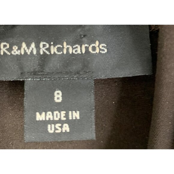 Lot of 2 Tops R&M Richards Brown Drape Front Zebra & August Silk Cardi M 8837 - Picture 4 of 14